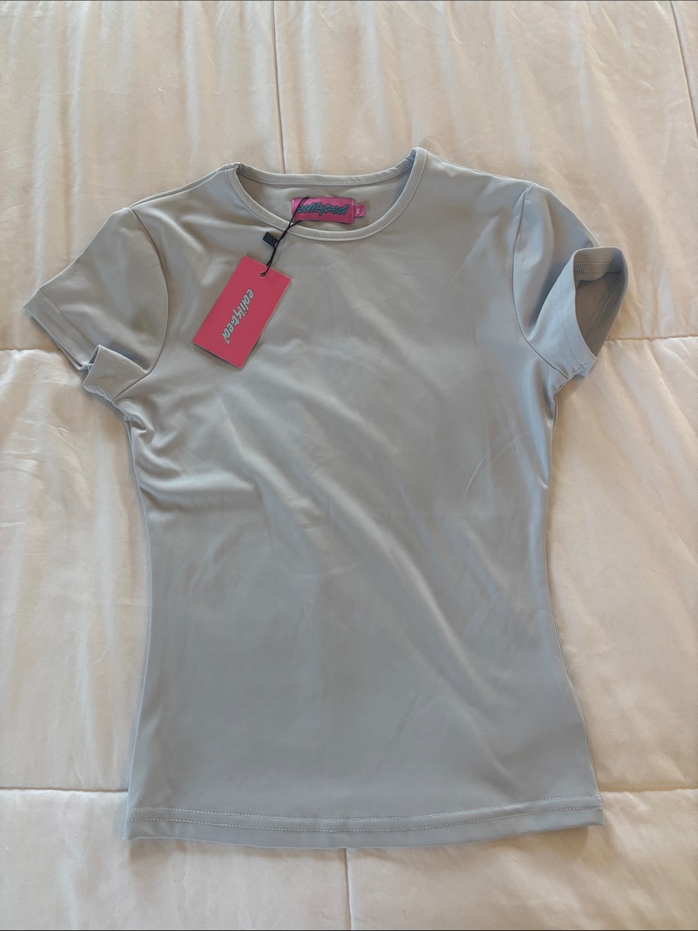 Edikted Short Sleeve Tay Crewneck Tee - Light Blue